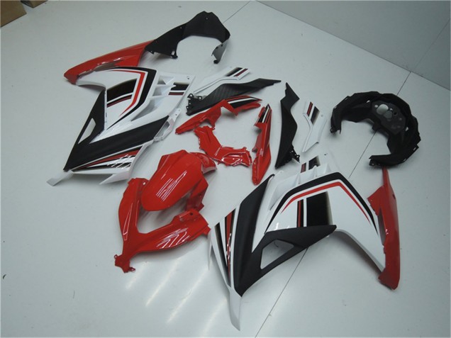 Migliori Carene Moto Kawasaki Ninja 300 EX300R 2013-2017 - Bianco Rosso Nero