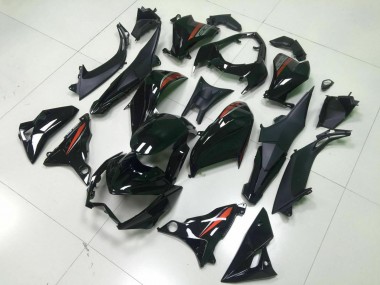 Migliori Carena Moto Kawasaki Z800 2013-2018 - Nero Lucido Rosso Argento