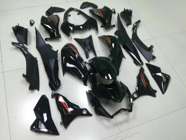 Migliori Carena Moto Kawasaki Z800 2013-2018 - Nero Lucido Rosso Argento