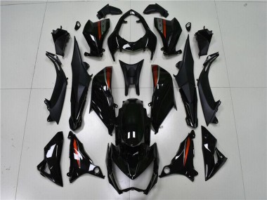 Migliori Carena Moto Kawasaki Z800 2013-2018 - Nero Lucido Rosso Argento