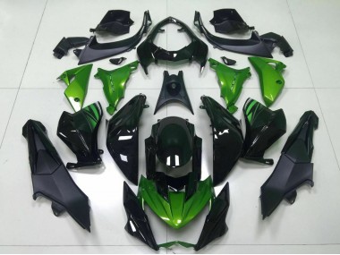 Migliori Carena Moto Kawasaki Z800 2013-2018 - Verde Nero Lucido
