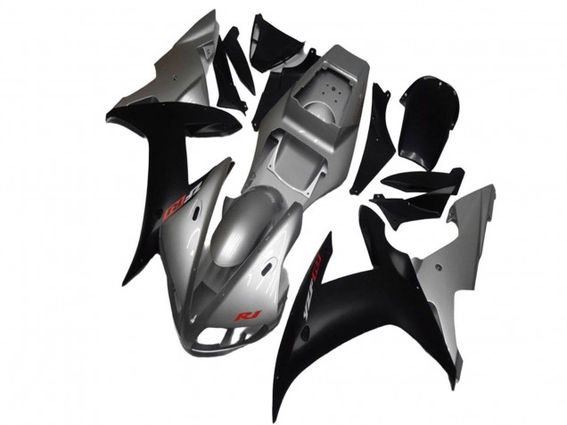 Migliori Carena Moto Yamaha YZF R1 2002-2003 - Argento Nero Opaco