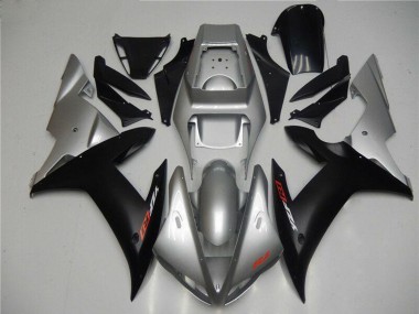 Migliori Carena Moto Yamaha YZF R1 2002-2003 - Argento Nero Opaco