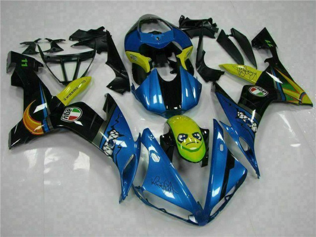 Migliori Carena Moto Yamaha YZF R1 2004-2006 - Blu Giallo Squalo