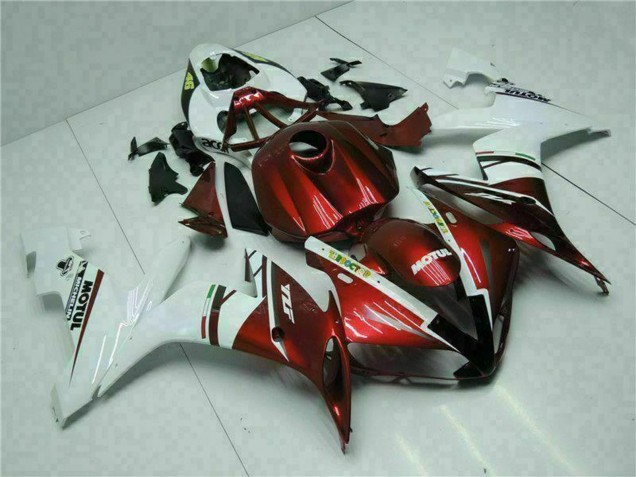Migliori Carena Moto Yamaha YZF R1 2004-2006 - Bianco Rosso Giallo Motul 46