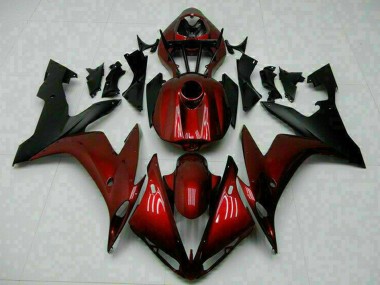 Migliori Carena Moto Yamaha YZF R1 2004-2006 - Rosso Bordeaux Nero Opaco