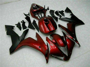 Migliori Carena Moto Yamaha YZF R1 2004-2006 - Rosso Bordeaux Nero Opaco
