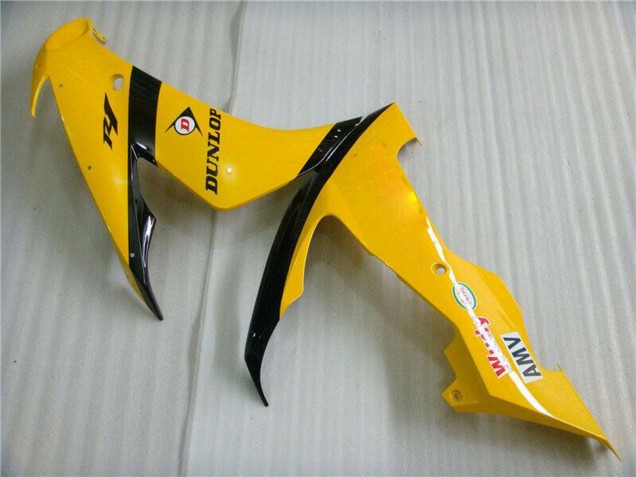 Migliori Carena Moto Yamaha YZF R1 2004-2006 - Giallo Nero Lucido Dunlop 50