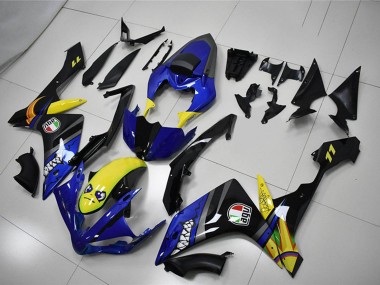 Migliori Carena Moto Yamaha YZF R1 2007-2008 - Blu Giallo Nero Squalo