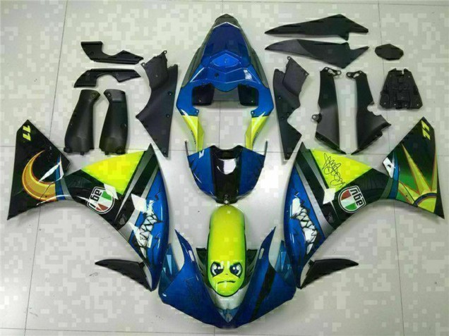 Migliori Carena Moto Yamaha YZF R1 2009-2011 - Blu Giallo Squalo