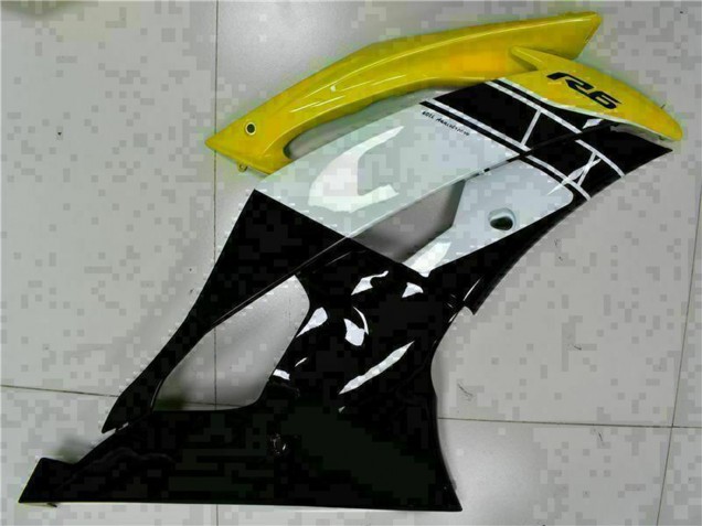 Migliori Carena Moto Yamaha YZF R6 2008-2016 - Giallo Bianco Nero Lucido