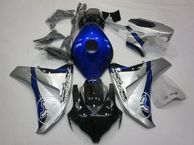 Migliori Carene Moto Honda CBR1000RR 2006-2007 - Argento Blu Nero Lucido TBR