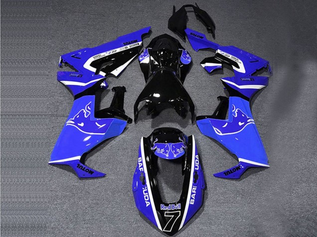 Migliori Carene Moto Honda CBR1000RR 2017-2023 - Blu Bianco Nero Lucido Bull