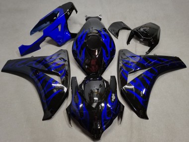 Migliori Carene Moto Honda CBR1000RR 2008-2011 - Nero Lucido Blu Fiamma