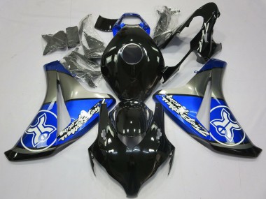 Migliori Carene Moto Honda CBR1000RR 2008-2011 - Blu Grigio Nero Lucido