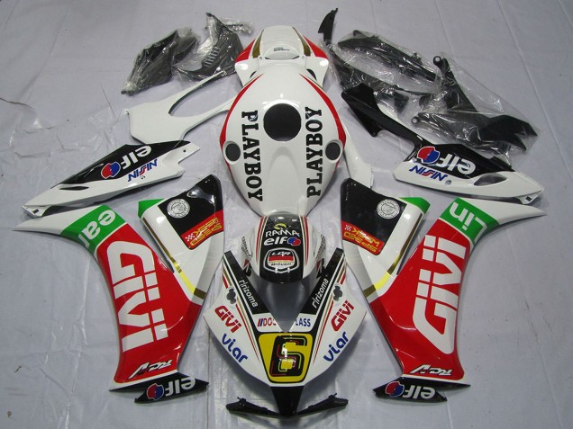 Migliori Carene Moto Honda CBR1000RR 2012-2016 - Bianco Rosso Verde Givi PlayBoy