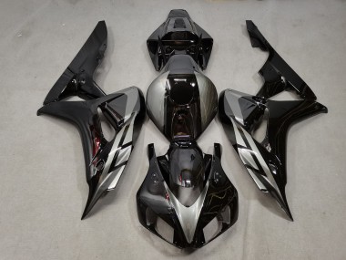 Migliori Carene Moto Honda CBR1000RR 2006-2007 - Argento Nero Lucido
