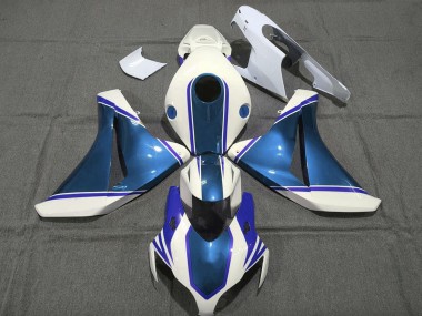 Migliori Carene Moto Honda CBR1000RR 2008-2011 - Bianco Lucido Blu Perla