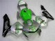 Migliori Carena Moto Honda CBR600RR 2003-2004 - Argento Verde Nero Lucido