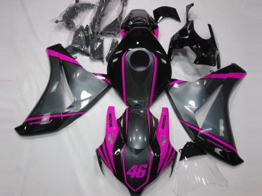 Migliori Carene Moto Honda CBR1000RR 2008-2011 - Grigio Rosa Nero Opaco Motul 46