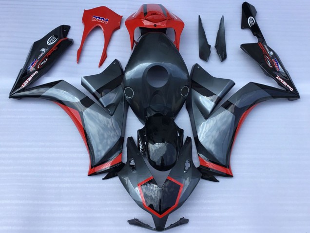 Migliori Carene Moto Honda CBR1000RR 2012-2016 - Grigio Rosso Nero Lucido Stile di Corsa