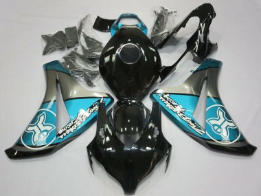 Migliori Carene Moto Honda CBR1000RR 2008-2011 - Azzurro Chiaro Grigio Nero Lucido