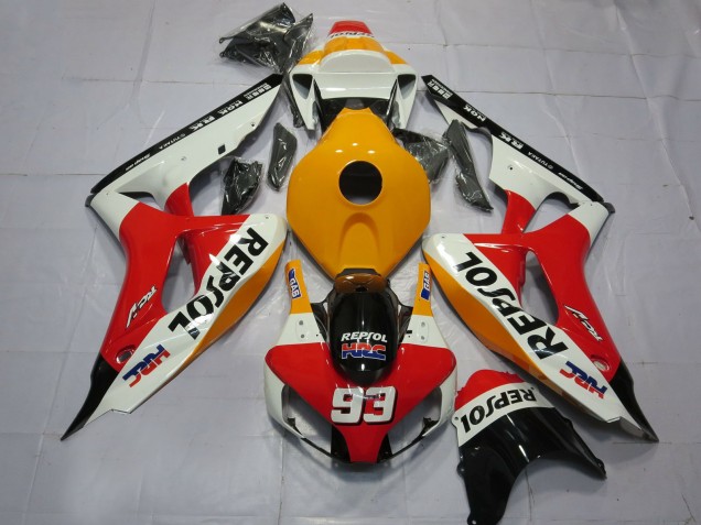 Migliori Carene Moto Honda CBR1000RR 2006-2007 - Arancia Bianco Rosso Nero Lucido Repsol HRC 93