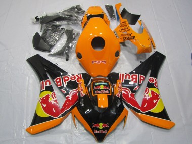 Migliori Carene Moto Honda CBR1000RR 2008-2011 - Arancia Giallo Nero Lucido Red Bull