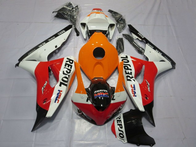 Migliori Carene Moto Honda CBR1000RR 2006-2007 - Arancia Bianco Rosso Nero Lucido Repsol HRC