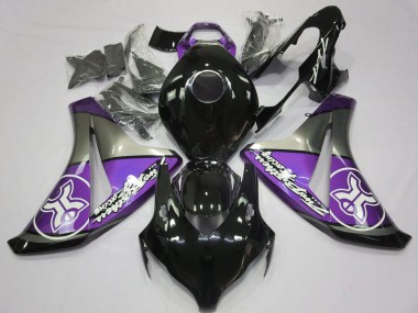 Migliori Carene Moto Honda CBR1000RR 2008-2011 - Viola Grigio Nero Lucido