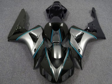 Migliori Carene Moto Honda CBR1000RR 2006-2007 - Argento Blu Nero Lucido Gessato