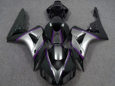 Migliori Carene Moto Honda CBR1000RR 2006-2007 - Argento Viola Nero Lucido Gessato