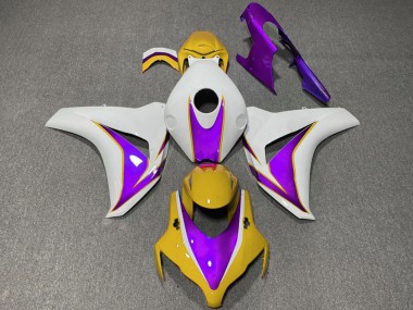 Migliori Carene Moto Honda CBR1000RR 2008-2011 - Bianco Giallo Viola