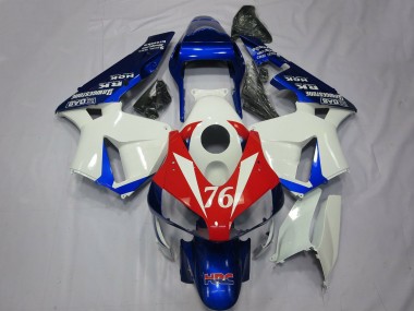 Migliori Carene Moto Honda CBR600RR 2003-2004 - Bianco Rosso Blu HRC 76