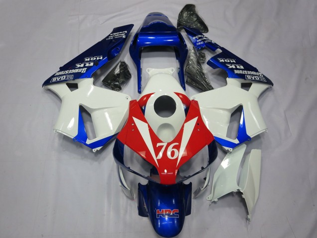 Migliori Carene Moto Honda CBR600RR 2003-2004 - Bianco Rosso Blu HRC 76