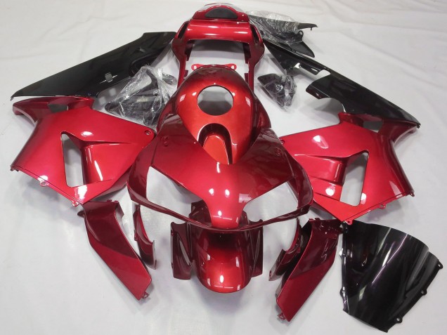 Migliori Kit Carena Moto Honda CBR600RR 2003-2004 - Rosso Nero Lucido