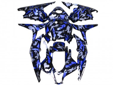 Migliori Carene Moto Honda CBR600RR 2009-2012 - Blu Bianco Camouflage