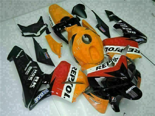 Migliori Carena Moto Honda CBR600RR 2005-2006 - Arancia Bianco Rosso Nero Repsol