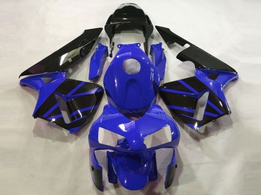 Migliori Carene Moto Honda CBR600RR 2003-2004 - Blu Nero Lucido OEM Stile