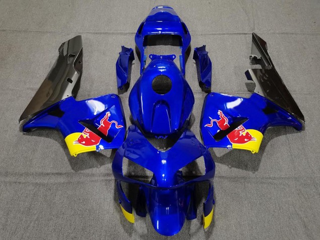 Migliori Carene Moto Honda CBR600RR 2003-2004 - Blu Giallo Nero Lucido Red Bull