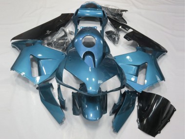 Migliori Carena Moto Honda CBR600RR 2003-2004 - Azzurro Chiaro Nero Lucido