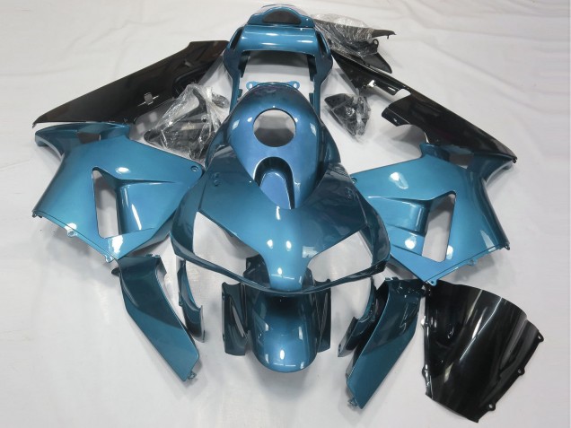 Migliori Carena Moto Honda CBR600RR 2003-2004 - Azzurro Chiaro Nero Lucido