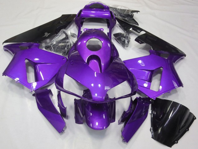 Migliori Carena Moto Honda CBR600RR 2003-2004 - Viola Nero Lucido