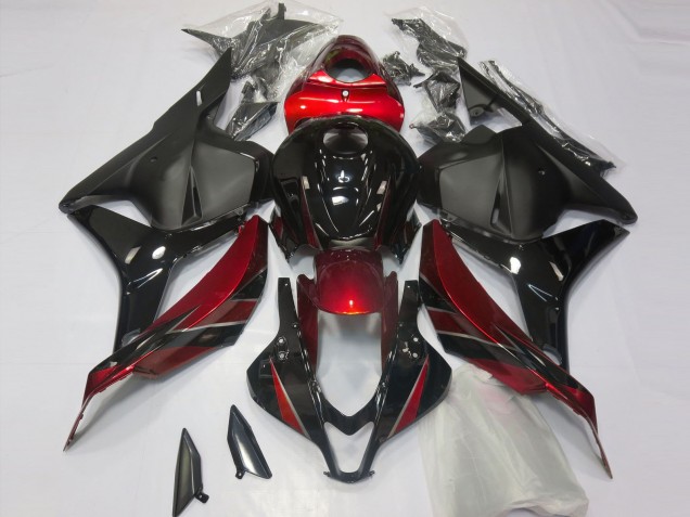 Migliori Carene Moto Honda CBR600RR 2009-2012 - Rosso Nero Lucido Nero Opaco