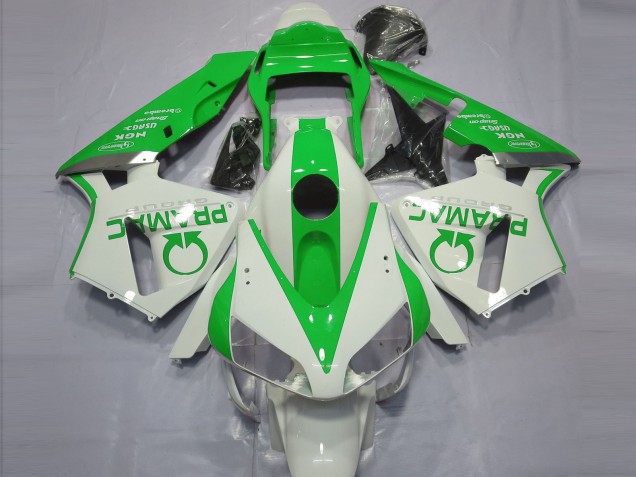 Migliori Carene Moto Honda CBR600RR 2003-2004 - Bianco Verde Pramac