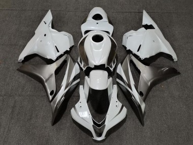 Migliori Carene Moto Honda CBR600RR 2009-2012 - Bianco Argento Nero Lucido