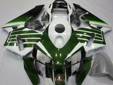 Migliori Carene Moto Honda CBR600RR 2003-2004 - Bianco Verde Fade
