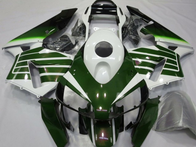 Migliori Carene Moto Honda CBR600RR 2003-2004 - Bianco Verde Fade