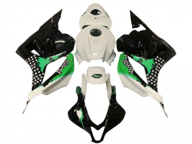 Migliori Carene Moto Honda CBR600RR 2009-2012 - Bianco Verde Nero Lucido Splatter