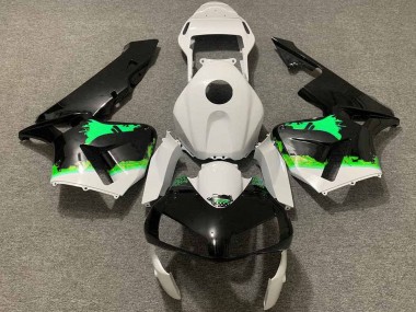 Migliori Carene Moto Honda CBR600RR 2003-2004 - Bianco Verde Nero Lucido Splatter